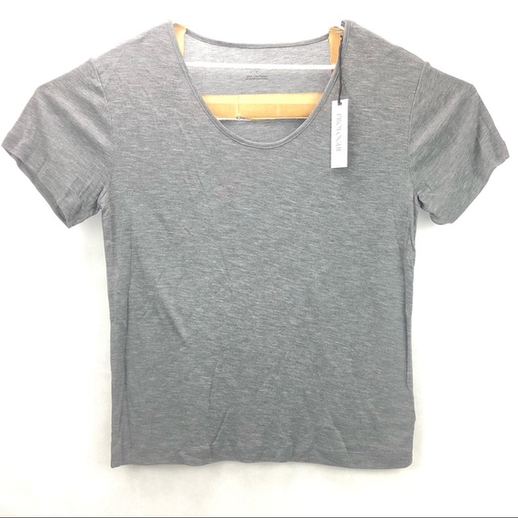 Short Sleeve Women Drapey T-Shirt Prologue Gray - Picture 4 of 7